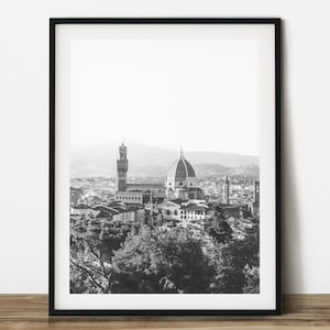 Florence Duomo Print: Black and White Photography (Digital Download)