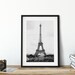 The Eiffel Tower in Paris, Black &amp; White Travel Photography. Printable ...