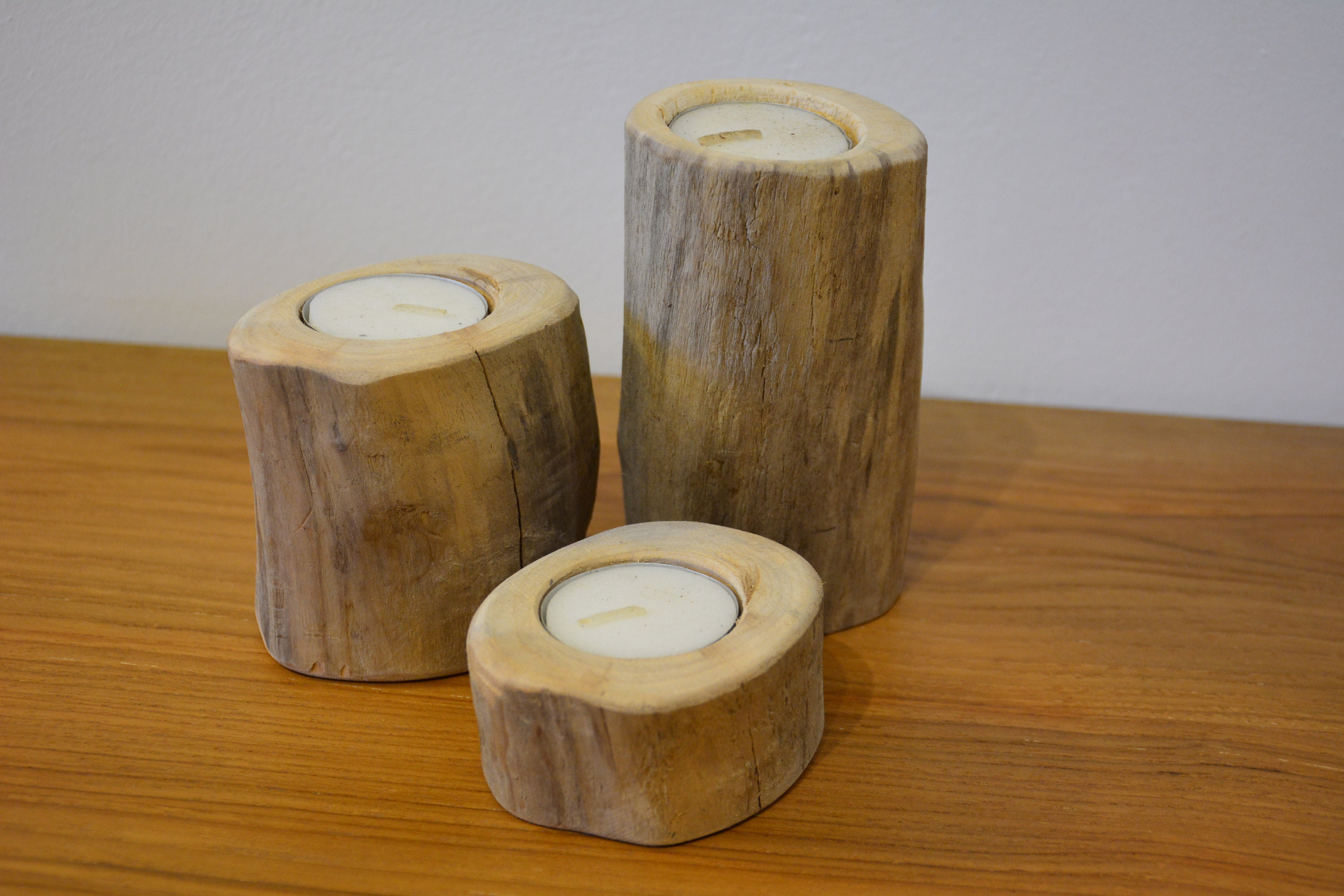 Bougeoirs en Bois Flotté