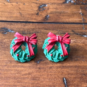 Christmas Wreath Earrings