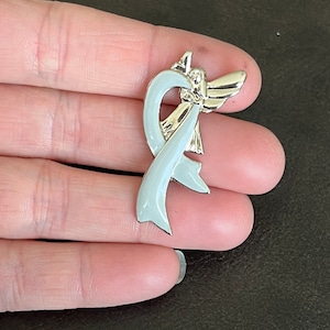 Angel with Gray Support Ribbon Pin