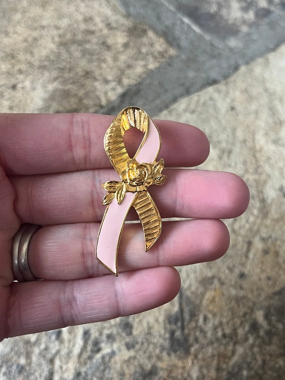 Vintage Avon Breast Cancer Awareness Pin - image 1
