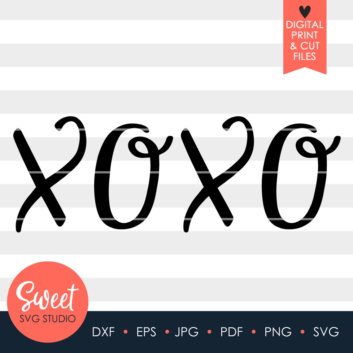 XOXO SVG Xoxo Valentine Svg Dxf Png Eps Svg Sillhouette | Etsy