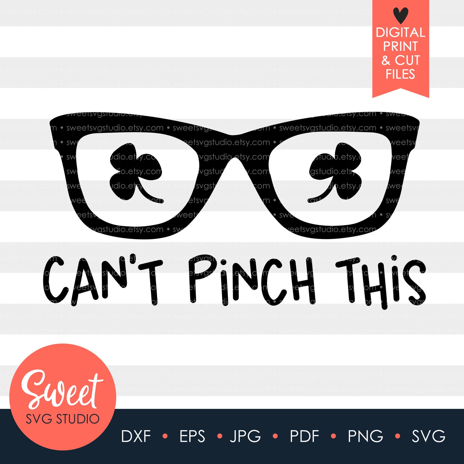 St. Patrick's Day SVG Can't Pinch This svg dxf png | Etsy