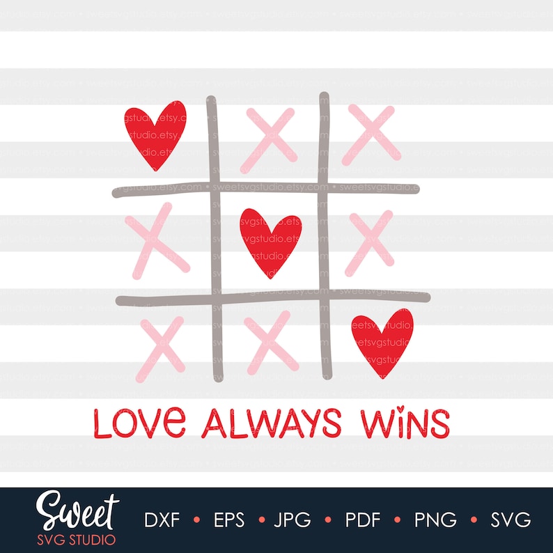 Download Love Always Wins SVG Tic Tac Toe svg dxf png eps svg | Etsy