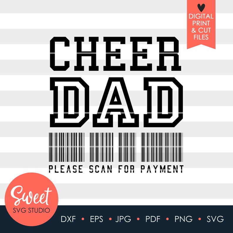 Download Cheer Dad SVG Cheer Dad DXFCheer Dad Please Scan For | Etsy