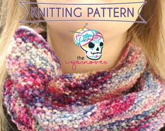 KNITTING PATTERN - Easy Double Seed Stitch Cowl