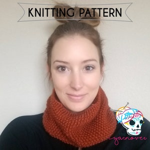 KNITTING PATTERN Easy Seed Stitch Cowl image 3