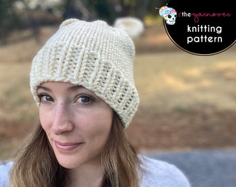 Knitting Pattern - One Skein Wonder - Bear Beanie