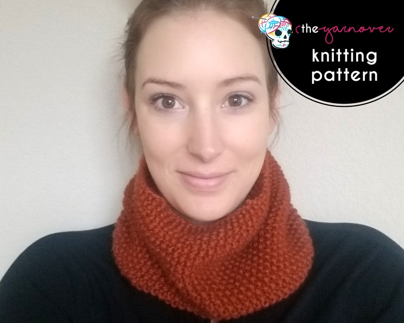 KNITTING PATTERN Easy Seed Stitch Cowl image 1