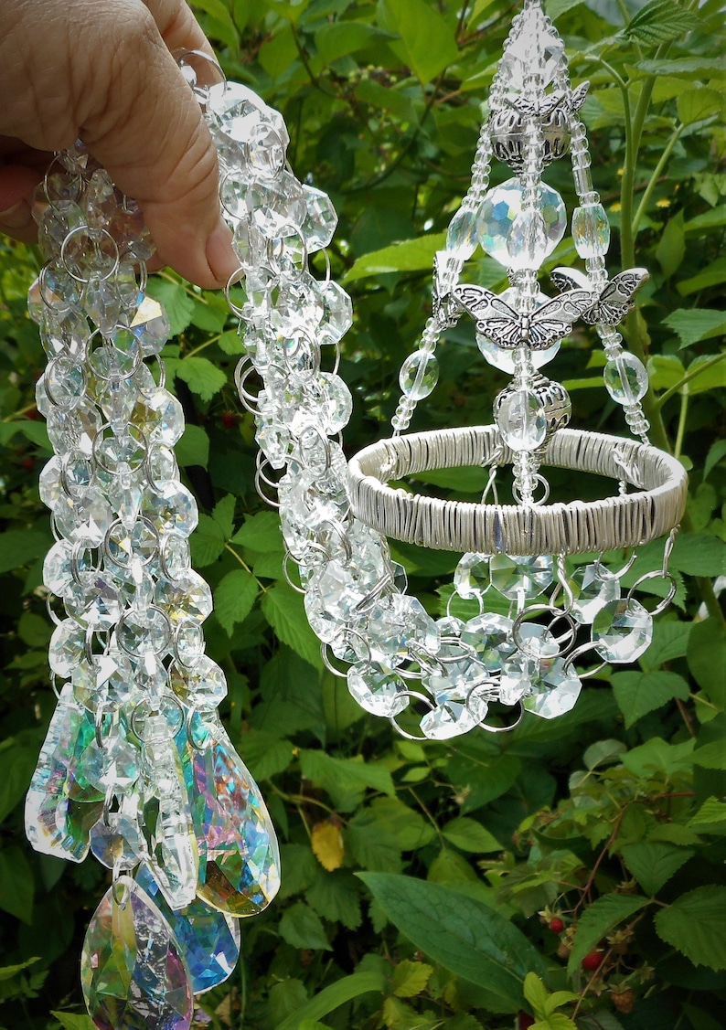 Sun Catcher 36 Butterflyclear AB Crystal Decoration Etsy