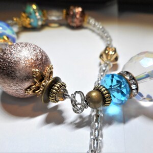 SunCatcher 12&quot; Gold and Aqua Crystal decoration  for car or home decor