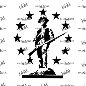 1776 Minuteman Minutemen Militia 1776 Minute man png ai eps svg Vector Digital cut file Download Military Silhouette Cricut Patriotic png