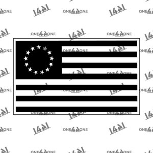 13 Star Flag 13 Stars Knockout Flag Betsy Ross Union png ai eps svg Vector Digital cutfile Download Military Silhouette Cricut Patriotic png