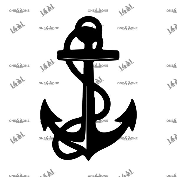 Anchor Pirate Ship Gun Stencil Pirates Anchor Cutting File png ai eps svg Vector Digital cut file Download Silhouette Cricut