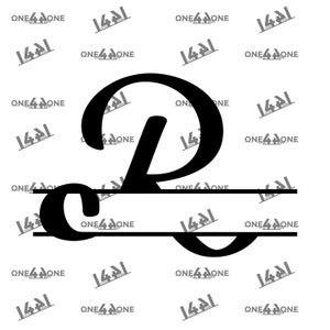 Split Letter Monogram Initial R ,SVG, Eps, Png, Split Letter Monogram Svg, Split Letter Monogram for Cricut & Silhouette, Svg Cut FIles