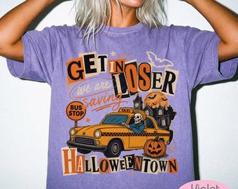 Halloween Town Skeleton Taxi Shirt | Comfort Colors Halloween Tee