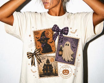 Halloween Postage Stamp Shirt | Comfort Colors Vintage Tee