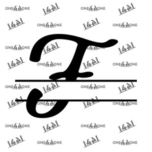 Split Letter Monogram Initial F ,SVG, Eps, Png, Split Letter Monogram Svg, Split Letter Monogram for Cricut & Silhouette, Svg Cut FIles