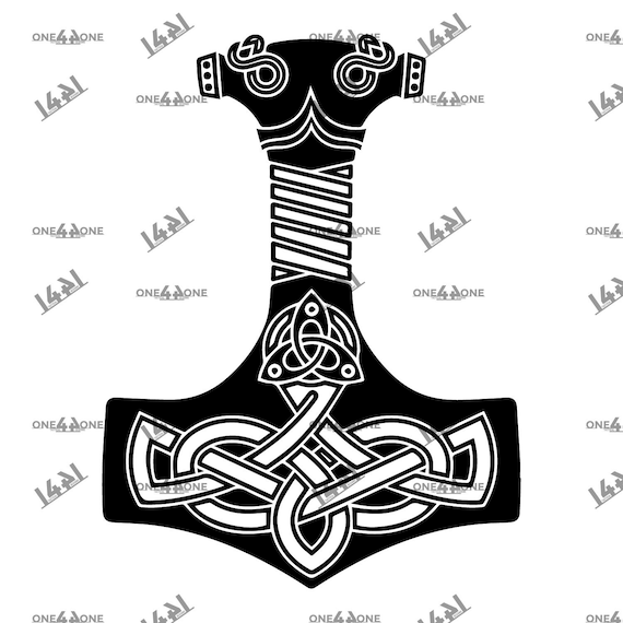 Mjolnir Thors Hammer Viking Hammer Norse svg Cut file | Etsy