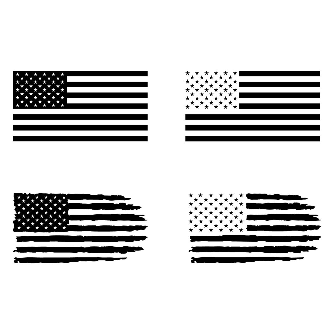 American Flag Bundle USA Flag Cutting File Png Ai Eps Svg Vector