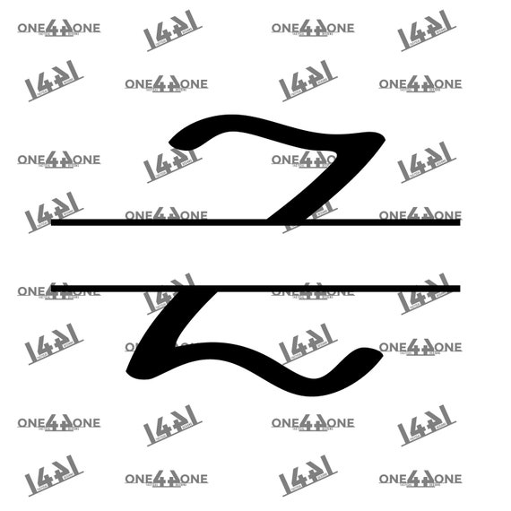 Download Split Letter Monogram Initial Z Svg Eps Png Split Letter Etsy