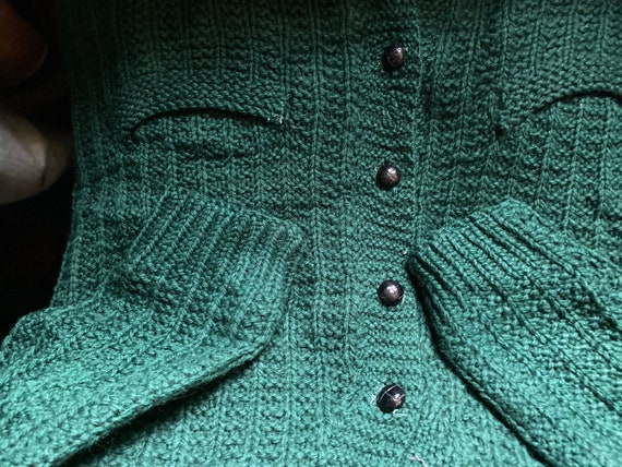 Vintage handknit British sweater circa 1950s - image 3
