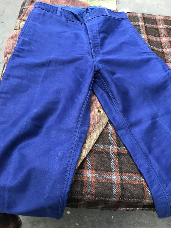 Vintage French men’s workwear moleskin trousers ci