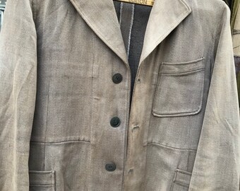 French vintage men’s denim jacket circa 1920s