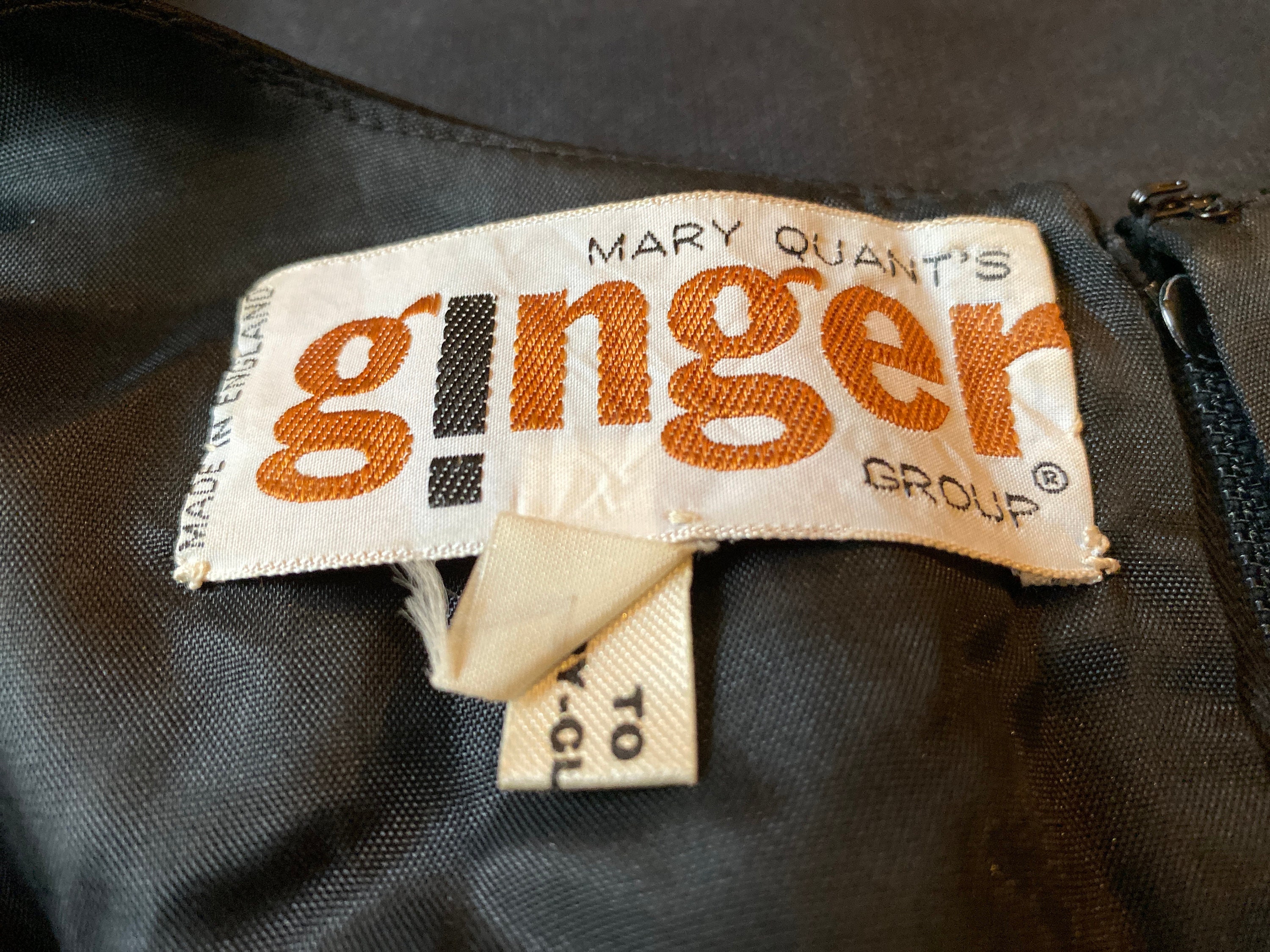 Mary Quant Ginger Group 60s Black Satin Minidress - Etsy UK