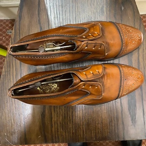 Zapatos vintage de hombre de los años 70, hechos a mano y de stock muerto