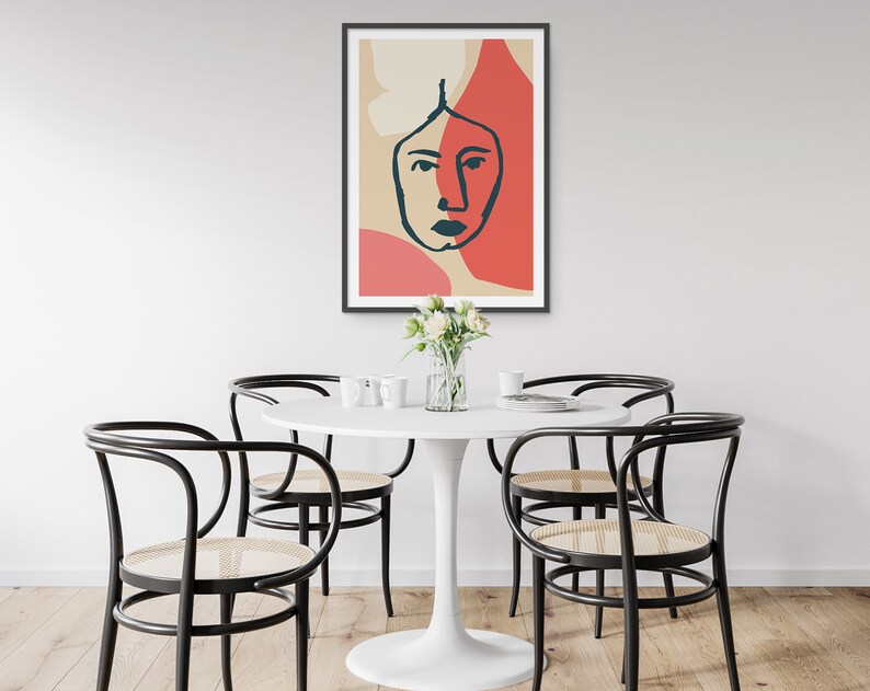 Matisse Art Portrait Abstract Face Print Picasso Line | Etsy