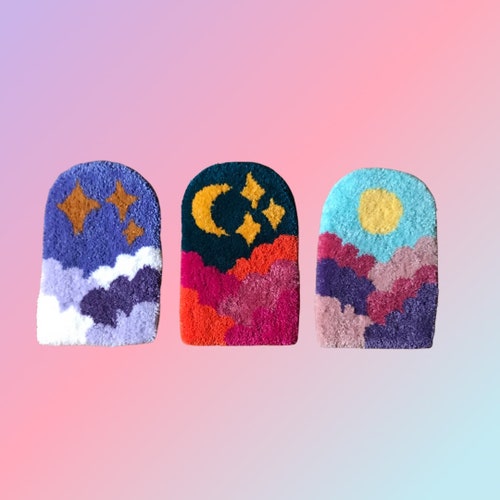 Cat Rug Cat Wall Hanging Tufted Cat Etsy