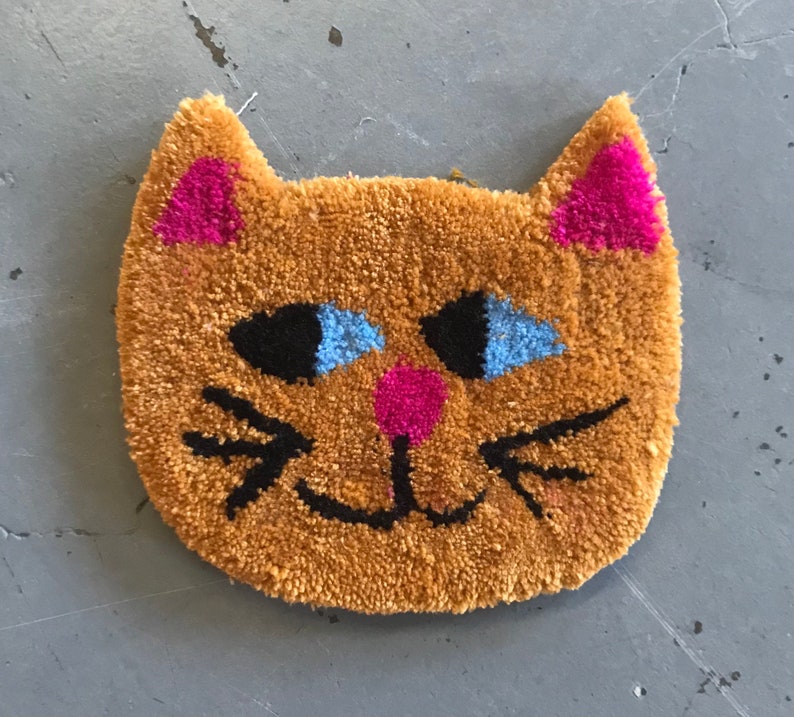 Cat Rug Cat Wall Hanging Tufted Cat Etsy