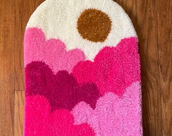 Cloud Rug, Tufted Rug, Aesthetic Rug, Tufted Wall Hanging, Cool Wall Hanging, Pink Cloud Rug