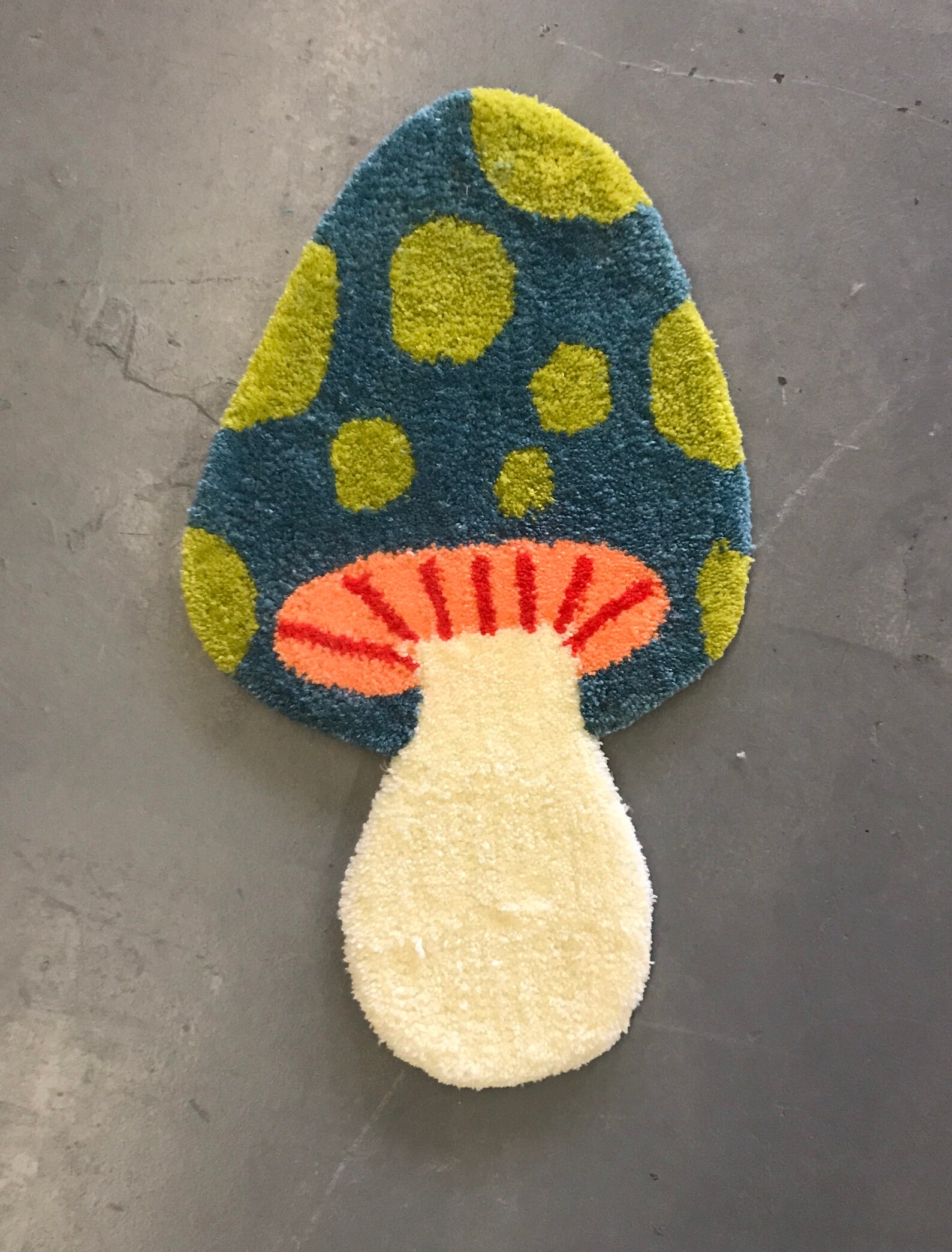 Mushroom Rug Tufted Mushroom Blue Mushroom Rug Cottagecore Etsy Australia