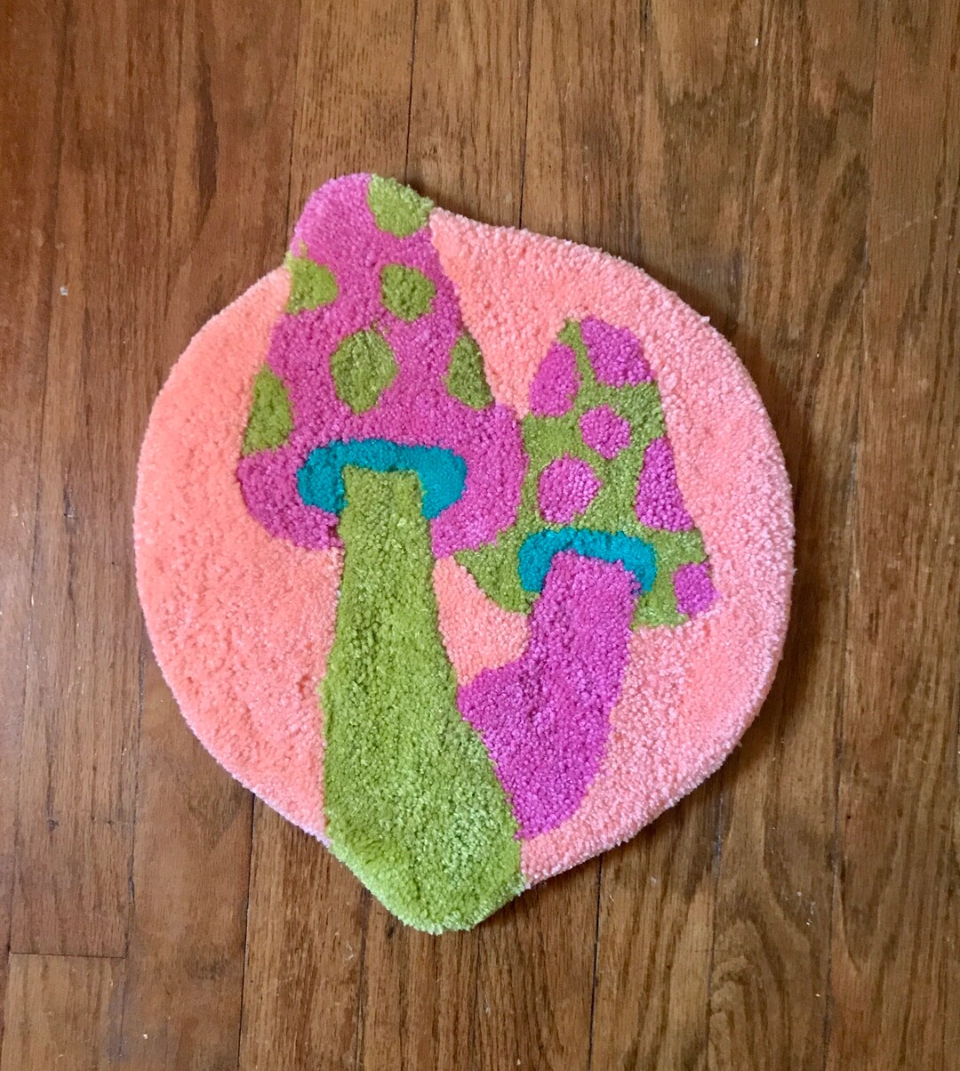 Mushroom Wall Hanging, Tufted Wall Hanging, Wall Art, Funky Rug, Retro Mushroom Rug Etsy