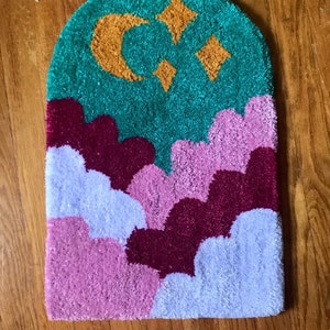 Cloud Rug, Tufted Rug, Aesthetic Rug, Tufted Wall Hanging, Cool Wall Hanging