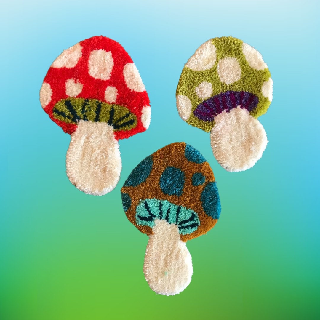 Mushroom Rug, Mushroom Wall Hanging, Tufted Mushroom Etsy