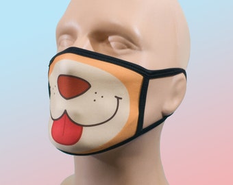 Dog Mouth Face Mask, Cotton Face Mask, Adult Face Mask