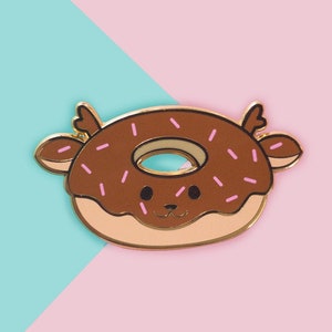 Chocolate Doenut Deer Sweet Treat Pals Hard Enamel Pin