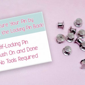 Silver Locking Pin Backs - ADD ON