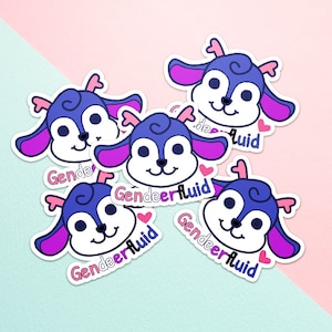Gendeerfluid Genderfluid Pride Vinyl Sticker