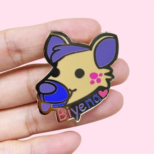Biyena Enamel Pin, Bisexual Pride Pin