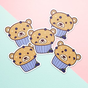 Bluebeary Muffin Vinyl Sticker