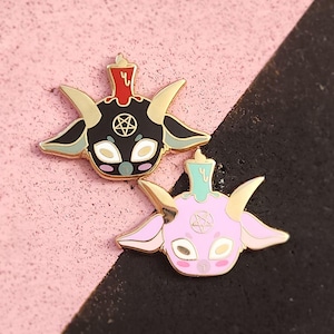 Kawaii Baphomet Goat Enamel Pin Kawaii Baphomet Set