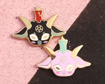 Kawaii Baphomet Goat Enamel Pin