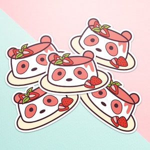 Panda Cotta Dessert Vinyl Sticker