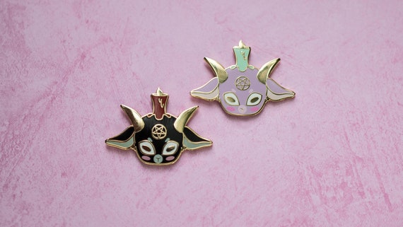 Kawaii Baphomet Goat Enamel Pin