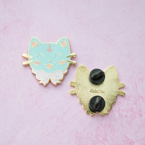 Kawaii Satanic Pastel Goth Cat Enamel Pin